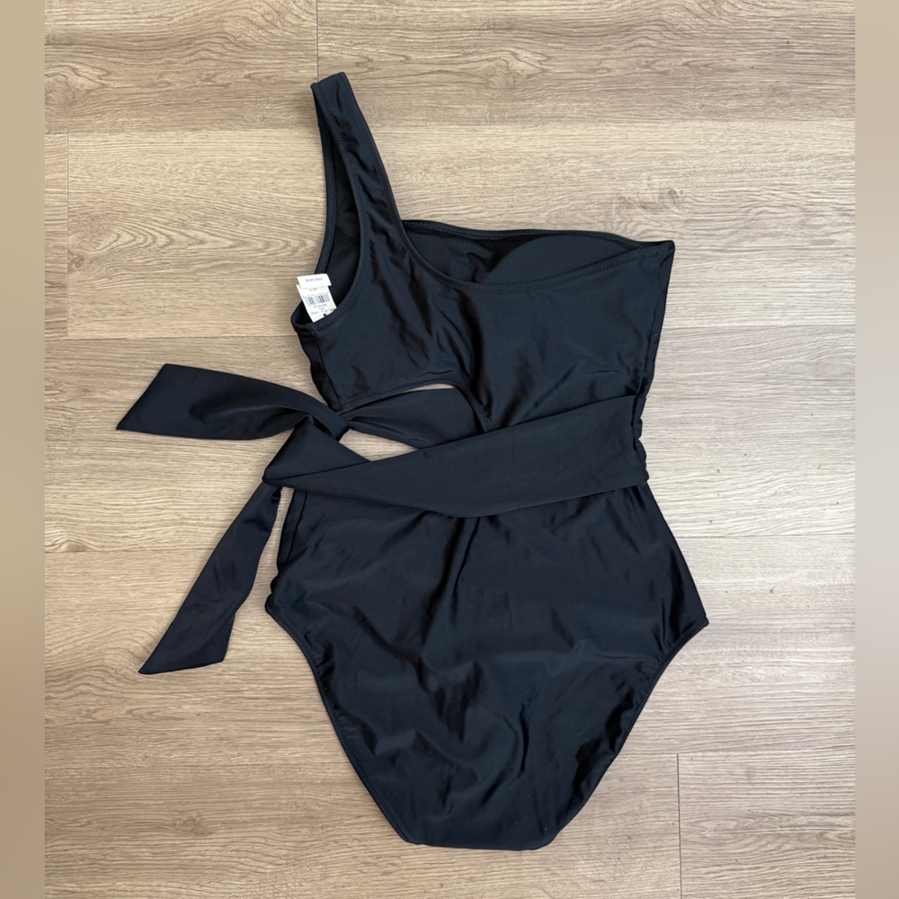 NWT Aerie Cut Out Tie Asymmetrical One Piece‎ Swimsuit Small - Picture 3 of 4